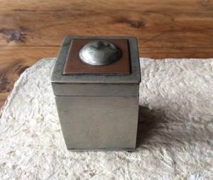 19th century Chinese antique white bronze opium container with copper and silver - Picture 1 of 8