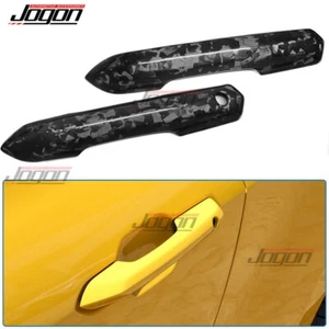 Cubiertas de manija de puerta lateral de carrocería de carbono Foeged para Ford Mustang S650 GT Dark Horse - Imagen 1 de 10