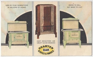 Publicidad estilo lino 1935 - estufas y gamas de roble charter - St. Louis, Missouri - Imagen 1 de 2