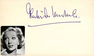 Gertrude Lawrence Signed Auto 3x5 Index Card Mimi - Picture 1 of 2