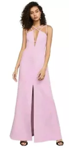 NUEVO CON ETIQUETAS VESTIDO MAXI BCBG MAXAZRIA PADMA RECORTADO DELANTERO ABERTURA $300 - Imagen 1 de 8