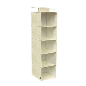 Organizer per armadio guardaroba salva spazio 5 ripiani portaoggetti 100x30x30cm - Foto 1 di 2