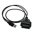 1PC 16Pin OBDII To USB Port Charger Adapter Cable USB Port OBD2 Power Cable US