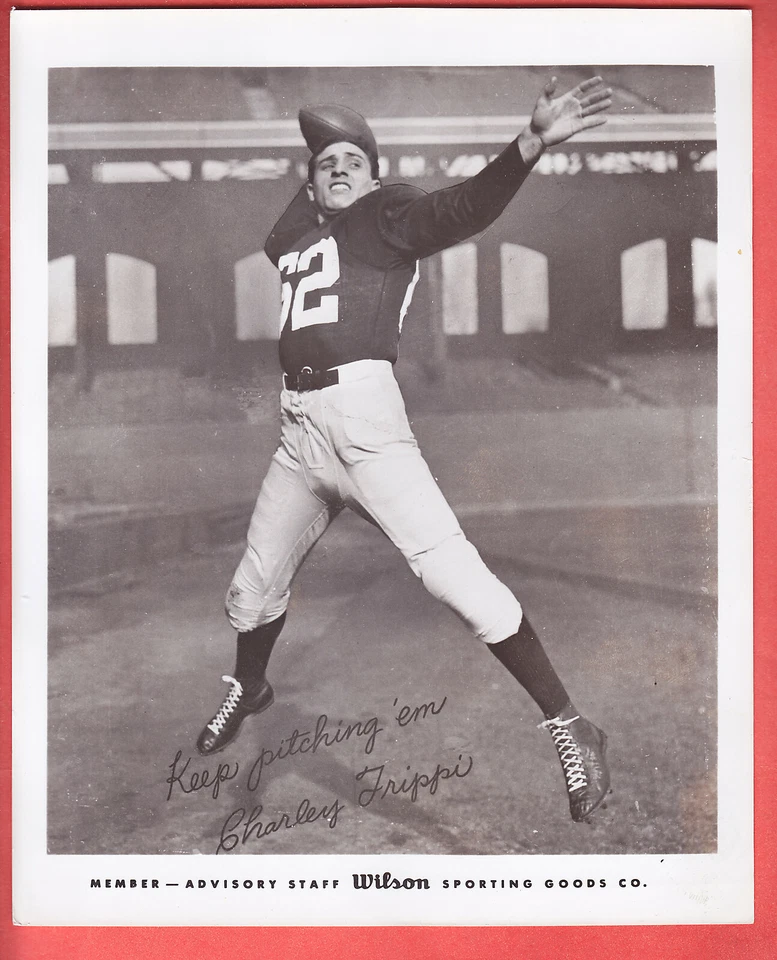 1950  WILSON  GLOSSY  8 X10  ADVISORY STAFF  CHARLEY  TRIPPI  HOF  CARDS - Image 1 of 1