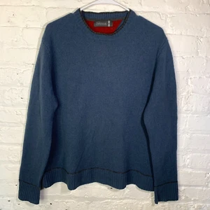 Fisherman Out Of Ireland Pullover Herren mittelblau 100% Lammwolle Strickpullover - Bild 1 von 3