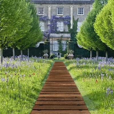 Wooden Garden Pathway Weather-Resistant & Non-Slip Patio Path Walkway Outdoor  - Image 1 of 4