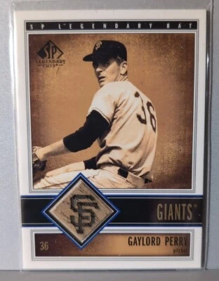 2002 SP Legendary Cuts Game Bat San Francisco Giants Gaylord Perry - Image 1 of 2