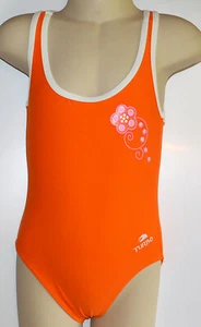 Turbo Baby Mädchen Badeanzug Größe 1 Alter 1-2 orange Blasen Lycra S55 - Bild 1 von 2