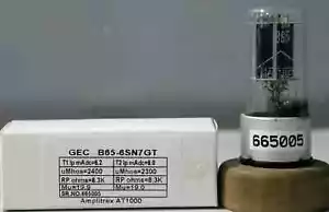 B65 6SN7GT GEC Metal Base Made in England Amplitrex Tested 1MP #665005 - Picture 1 of 8