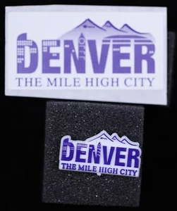 Prendedor de solapa y pegatina de milla alta de Denver Colorado The Mile High City - Imagen 1 de 8