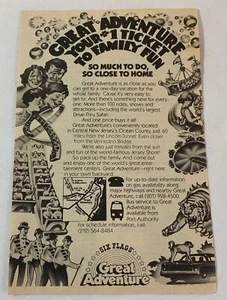 1980 SIX FLAGS GREAT ADVENTURE ad ~ your #1 ticket to family fun - Picture 1 of 1