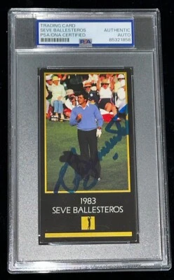 Seve Ballesteros "1983 Masters" 1993 Grand Slam Golf Signed Auto Rookie Card PSA - Image 1 of 2