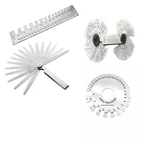 Feeler Gauge Set 26 Blades, Screw Pitch Gauge, Rectangular & Round wire gauge - Bild 1 von 6