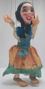 Vintage Marionette Airplane Control Puppet Village Girl. Great Condition & Works - Picture 1 of 7