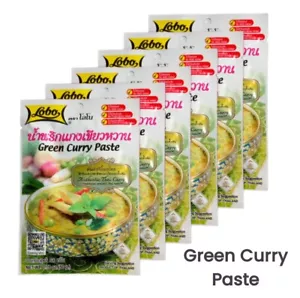(confezione da 6) Pasta CURRY VERDE LUPO ricetta tailandese condimento 50 g 1,76 oz - Foto 1 di 9