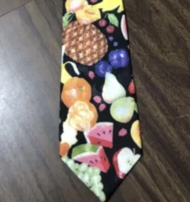 Corbata Sabor Wear Novedad Corbata Fruta Piña Melocotón Naranja Plátano Frutal Foto 1 de 4