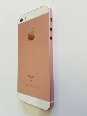 Rose Gold Frame Back Cover Main Camera Housing Power Button For Apple iPhone SE - Image 1 of 4