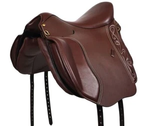 Wanderreit Sattel 1126 aus Leder, Braun,  wechselbares Kopfeisen - Bild 1 von 6