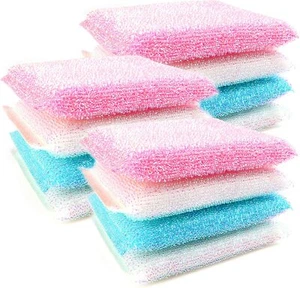 Non-Scratch Scouring Pads Pearl Scourers 24 Multi-Purpose Cleaning Non Stick Pan - Picture 1 of 10