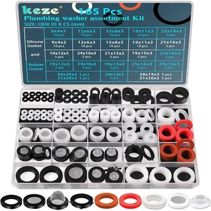 24 Sizes Plumbing Washers Assorted Kit 165 PCS Garden Hose Washer Rubber Self Lo - Picture 1 of 12