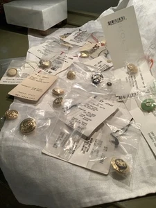 Large Lot Vintage Beautiful St. John Buttons on Clothing Tags to ID the Garments - Picture 1 of 15