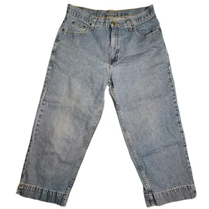 Eddie Bauer Women’s Capri Jeans Sz 10 W35 High Rise Medium Wash Denim - Picture 1 of 5