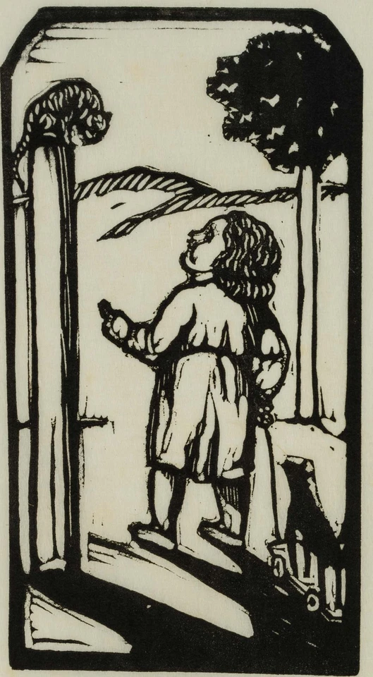 D. GREINER (1872-1943), Menschwerdung III, um 1930, Holzschnitt Realismus - Bild 1 von 4