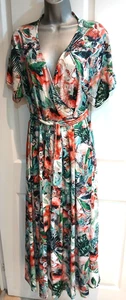 SIZE 26-28 FANTASTIC NON CREASE CROSSOVER TOP MAXI DRESS BNWOT FROM YOURS - Picture 1 of 2