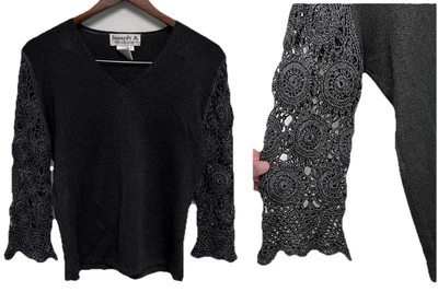 Top Y2K 90 Joseph A Mujer Y2K XL Crochet Manga Campana Capricho Festival Boho Foto 1 de 4