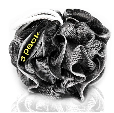 Paquete de 3 esponjas de baño de carbón XXL 90 g de Tilcare - esponja de baño perfecta para ex... Foto 1 de 4