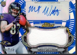 2015 Finest Jumbo Jersey Auto Blue Ref AJRRMW Maxx Williams Auto Jersey /150 - Picture 1 of 2