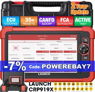2025 LAUNCH X431 CRP919X PRO Professional Automotive OBD2 Diagnostic Tool ALL SYSTEM ECU Coding - Image 1 of 4