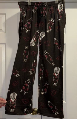 Pantalones de salón Naruto Shippuden Ripple Junction negro rojo ropa de dormir pijama anime Foto 1 de 4