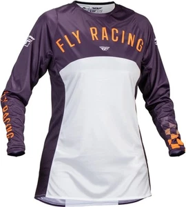 Fly Racing Women's Lite Jersey Deep Purple/White/Neon Coral XL 377-621X - Picture 1 of 2
