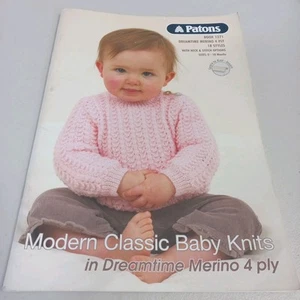 π Patons No 1271 Baby Knitting Pattern Book 4 ply 18 Styles Babies 0-18 Months - Picture 1 of 18