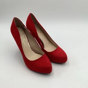 Jessica Simpson Women's Red Platform Pumps Size 8 Party Heels - Picture 1 of 9