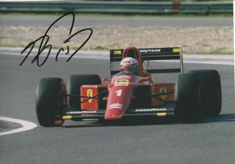 Alain Prost  signed photo. Ferrari 1990. COA. - Image 1 of 2