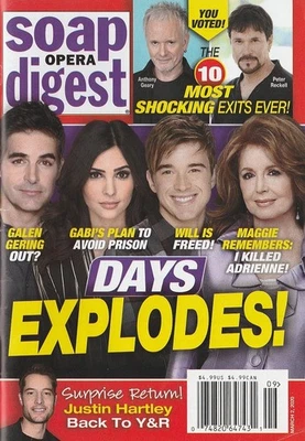 Soap Opera Digest Mar 2, 2020 REAL ANDREWS-ERIC BRAEDEN 40th-MOST SHOCKING EXITS - Image 1 of 4