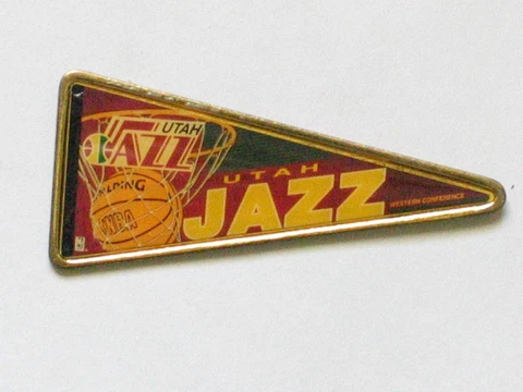 Utah Jazz NBA Basketball Pennant Enamel Lapel Pin Vintage  Wincraft Cover