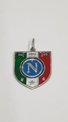 CIONDOLETTO  IN ARGENTO SMALTATO FORZA NAPOLI - GADGET- TERZO SCUDETTO - Immagine 1 di 3