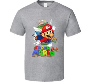 Super Mario 64 Super Mario Classic Box Art Retro Video Game T Shirt