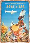 METAL SIGN - 1951 Fly to South Africa by BOAC SAA Vintage Ad