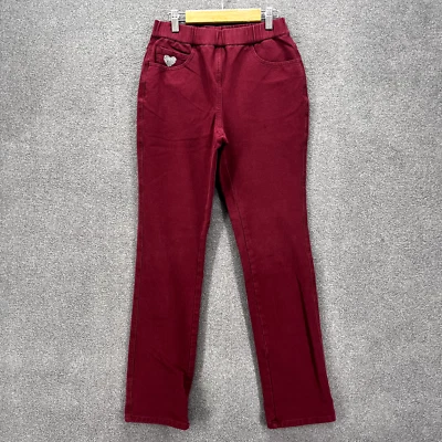 Dream Jeannes Pants womens XXS Red Flat Front Quaker Factory stretch Stright - Image 1 of 4