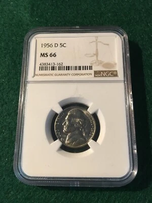 1956-D JEFFERSON NICKEL 5c NGC MS 66 - Image 1 of 4