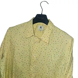 Camisa Para Hombre PAUL SMITH Londres Premium Amarillo PATRÓN DE PUNTOS A MEDIDA Ajuste XL *EN MUY BUENA CONDICIÓN* - Imagen 1 de 8