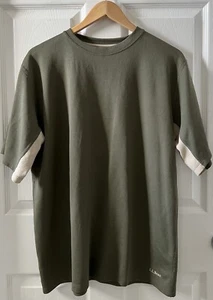 LL Bean Active Wear Shirt Adult Sz L Green Polyester Men’s Tall ODUN4 Crew Neck - Picture 1 of 13