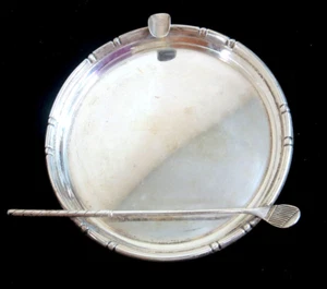 VINTAGE STERLING SILVER GOLF CLUB ASH TRAY - Picture 1 of 5