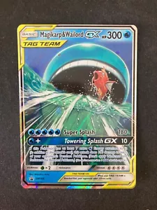 Magikarp & Wailord GX SM166 NM - Mint Pokemon Card Promo Sun & Moon Tag Team - Picture 1 of 2