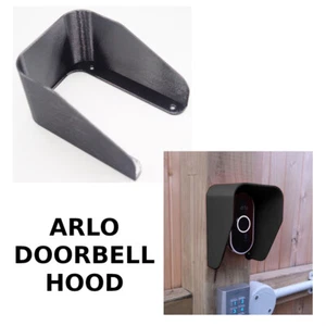Sun & Rain Shade Cover Protector Hood for Arlo Video Doorbell - Picture 1 of 10