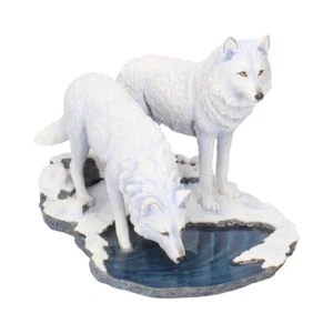 Nemesis Now Warriors of Winter Wolf Figurine by Lisa Parker Snowy Wolf Ornament - Picture 1 of 7